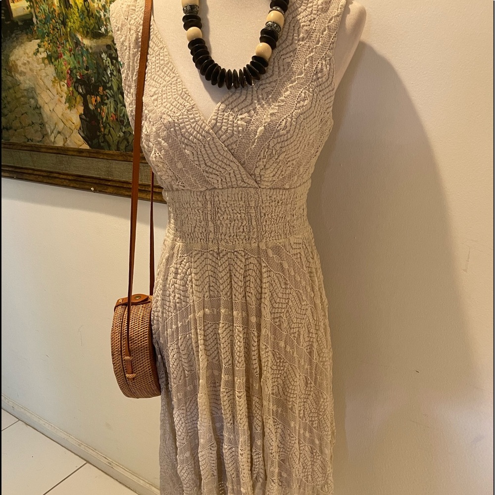 Rabbit Rabbit Rabbit Stretch Lace Hi Low MIDI Sz M - Picture 3 of 7